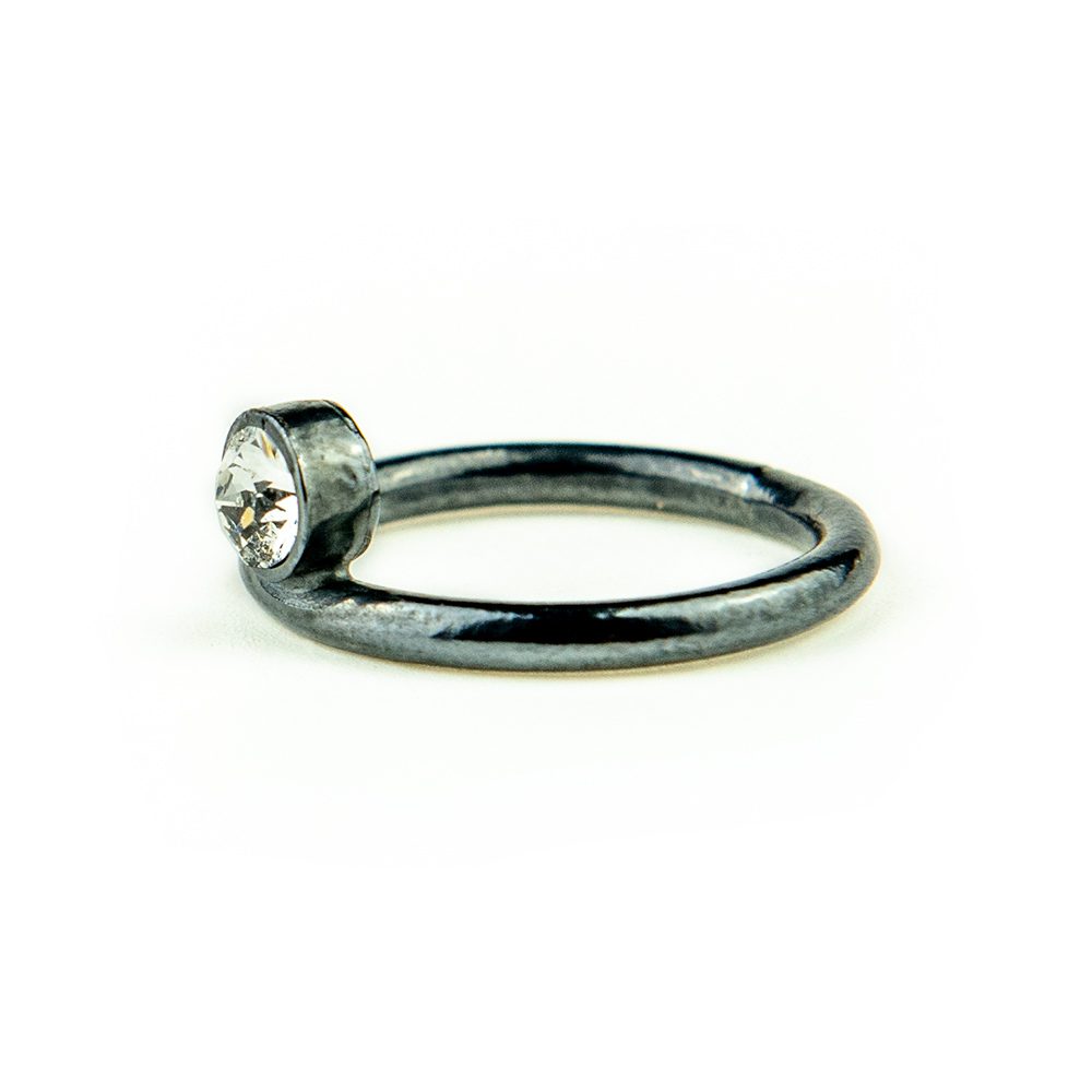 Patinirani prsten srebro i swarovski